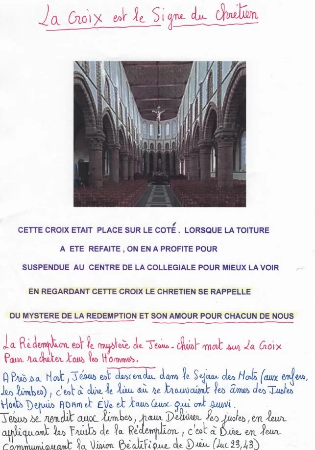 La croix suspendue du chœur